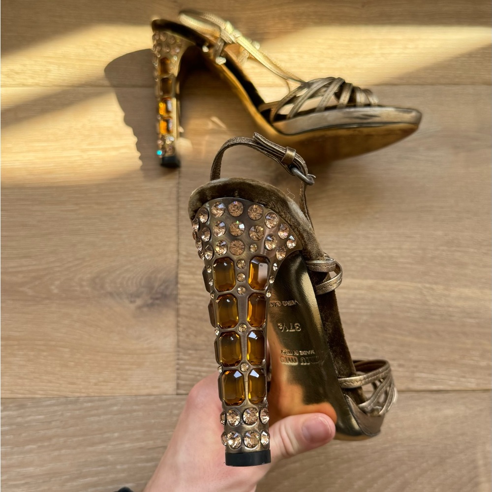 MIU MIU Swarovski crystal covered heels size 37.5 (7.5)
